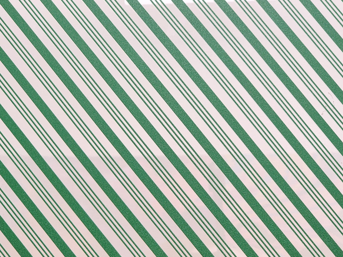 PatternPly® Scattered Green Candy Cane sheet showing the pattern