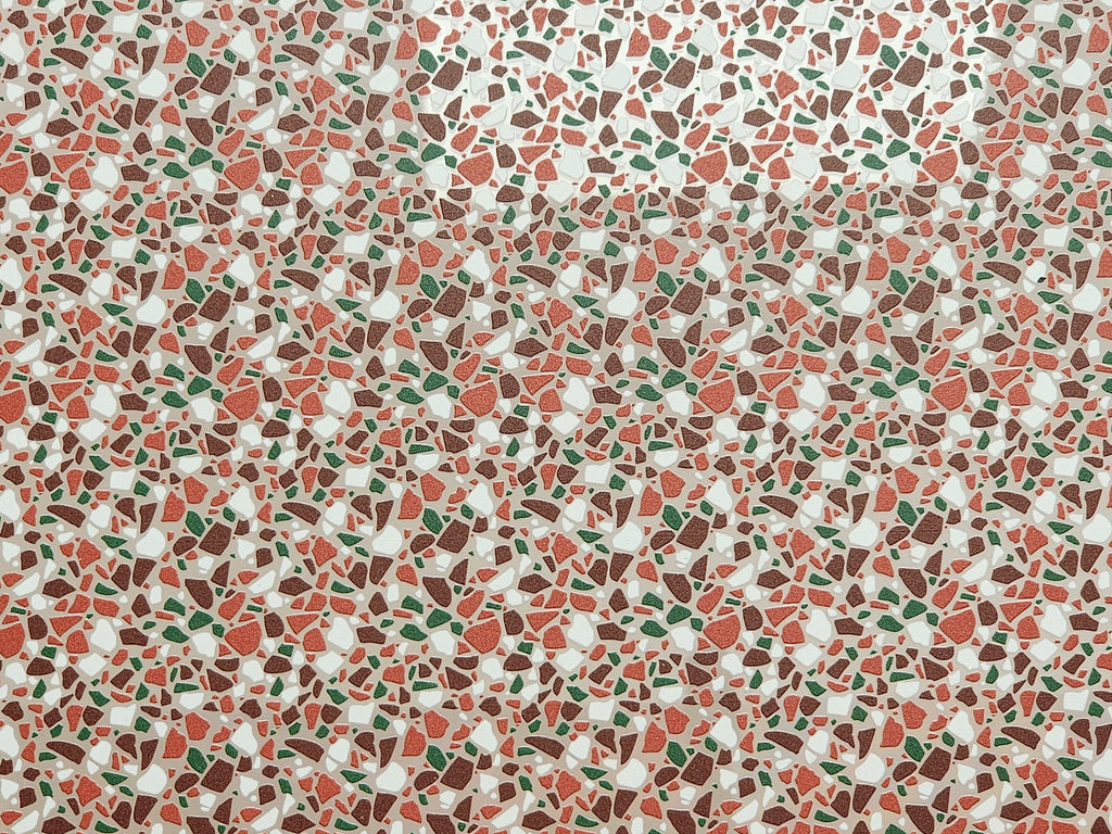 PatternPly® Scattered Deep Christmas Terrazzo sheet showing the pattern