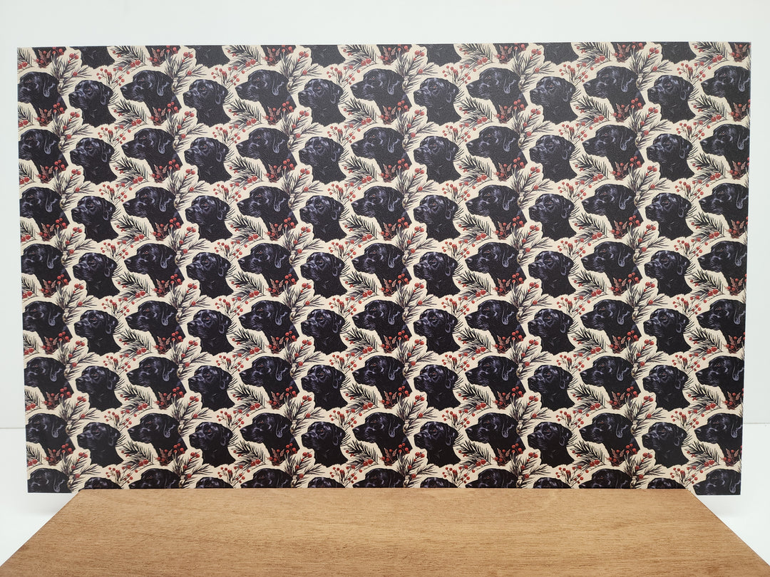 PatternPly® Christmas Black Labrador