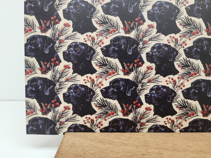 PatternPly® Christmas Black Labrador