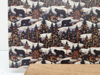 PatternPly® Full Coverage Winter Cabins sheet showing the pattern