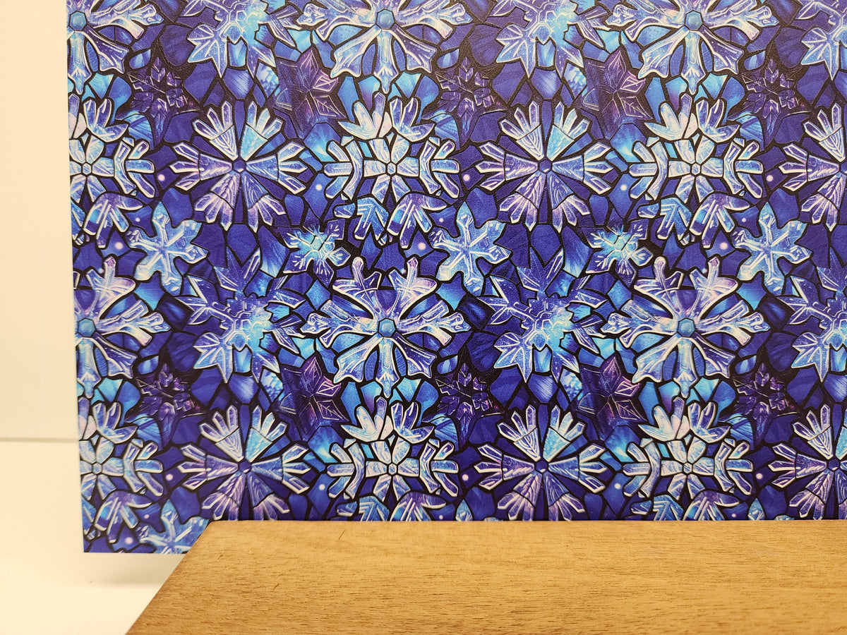 PatternPly® Full Coverage Melting Snowflakes sheet showing the pattern