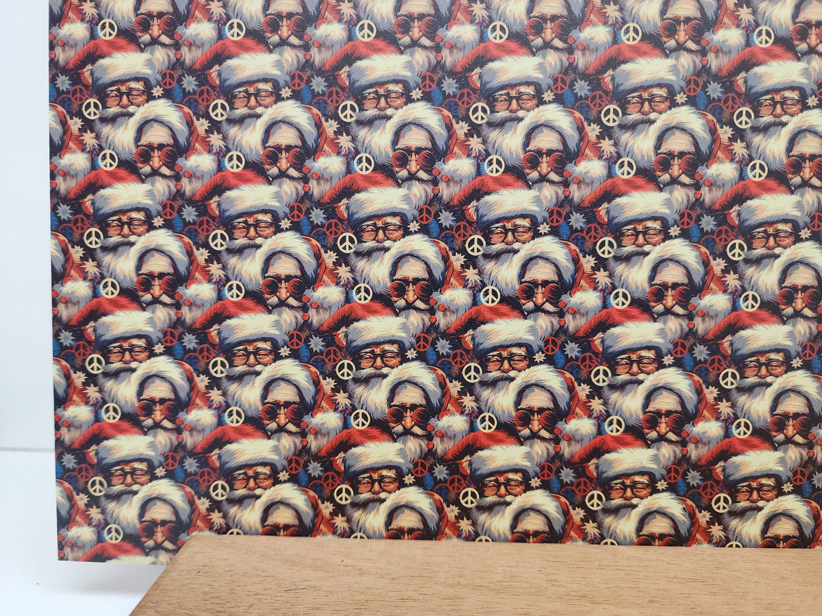 PatternPly® Full Coverage Micro Hippie Santa sheet showing the pattern