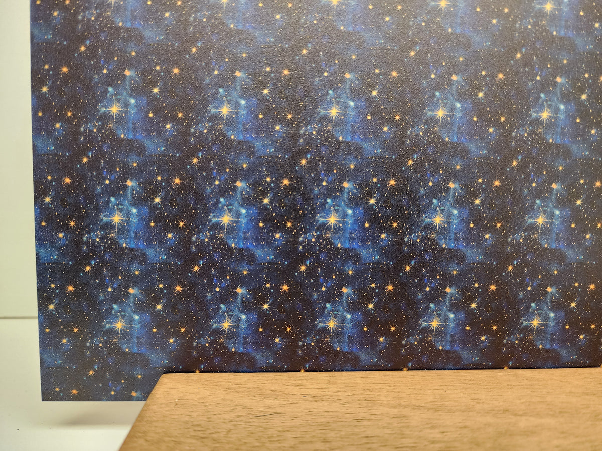 PatternPly® Full Coverage Vintage Starry Sky sheet showing the pattern