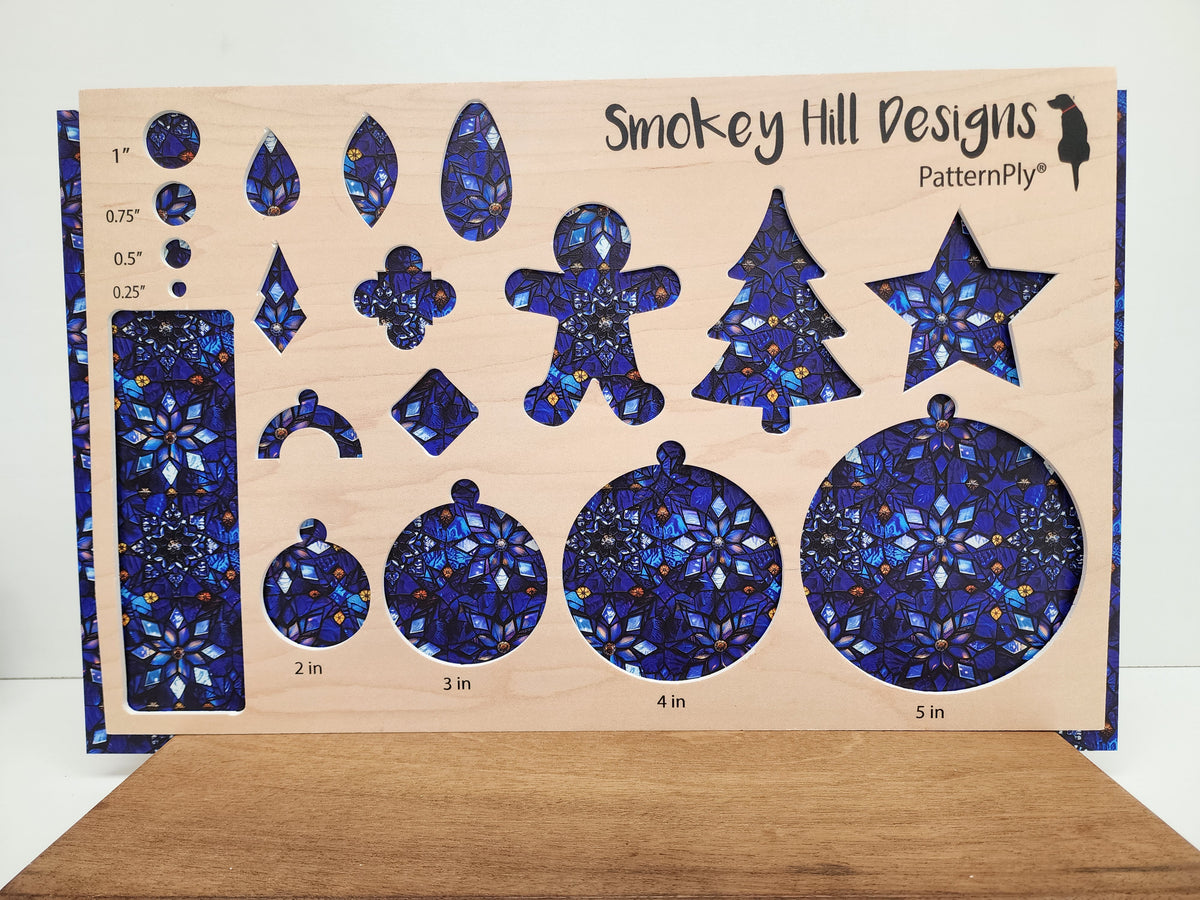 PatternPly® Full Coverage Stained Glass Geometric Snowflakes product photo 2