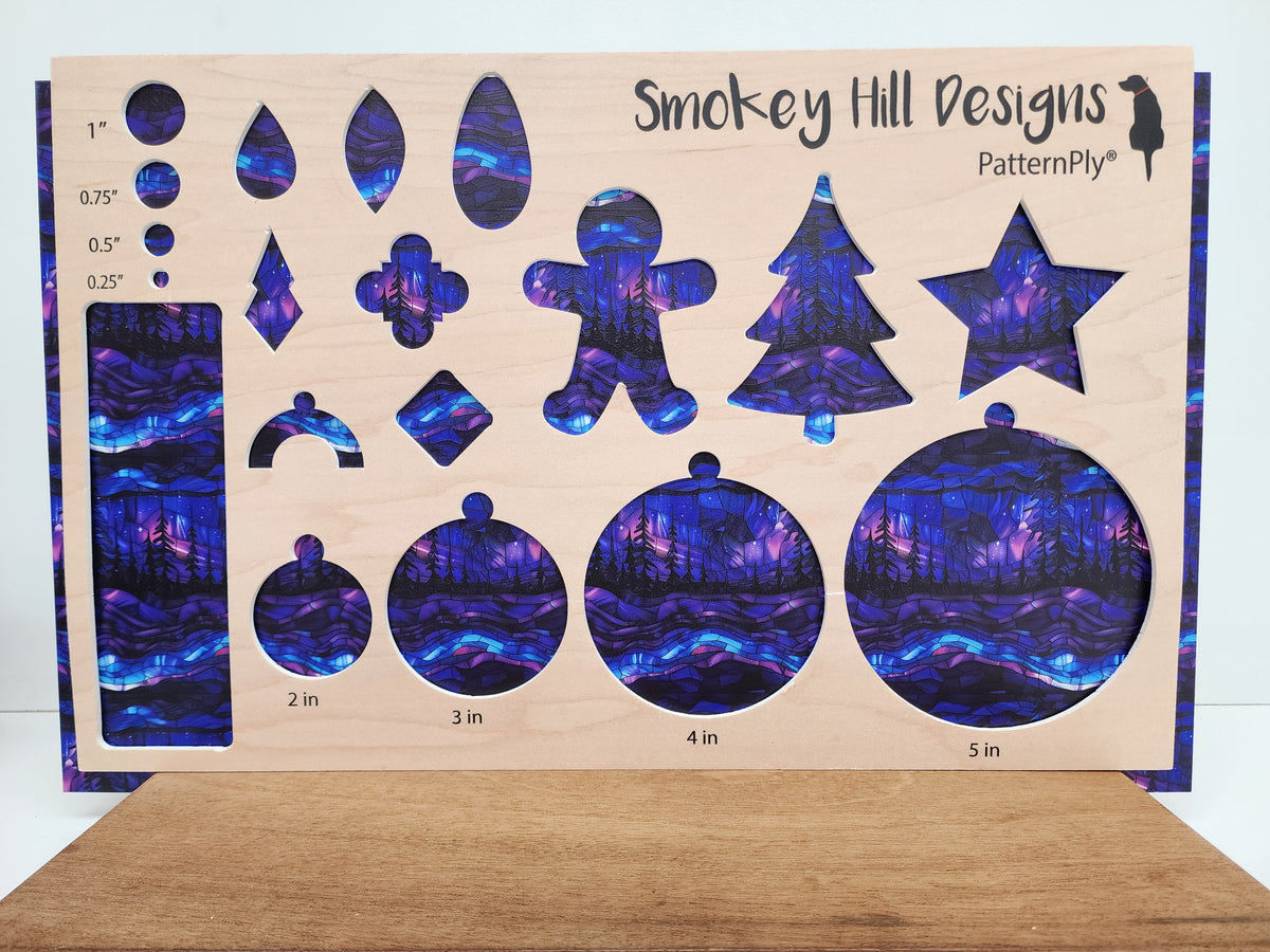 PatternPly® Full Coverage Stained Glass Northern Lights Forest product photo 2