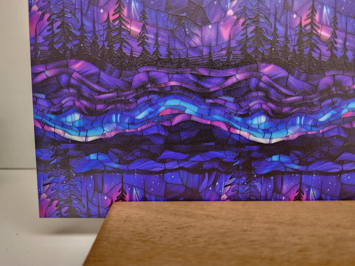 PatternPly® Stained Glass Northern Lights Forest