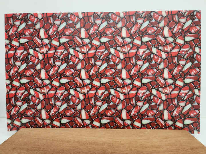 PatternPly® Stained Glass Red and White Candy Cane