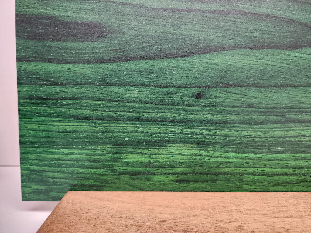 PatternPly® Full Coverage Green Wood sheet showing the pattern