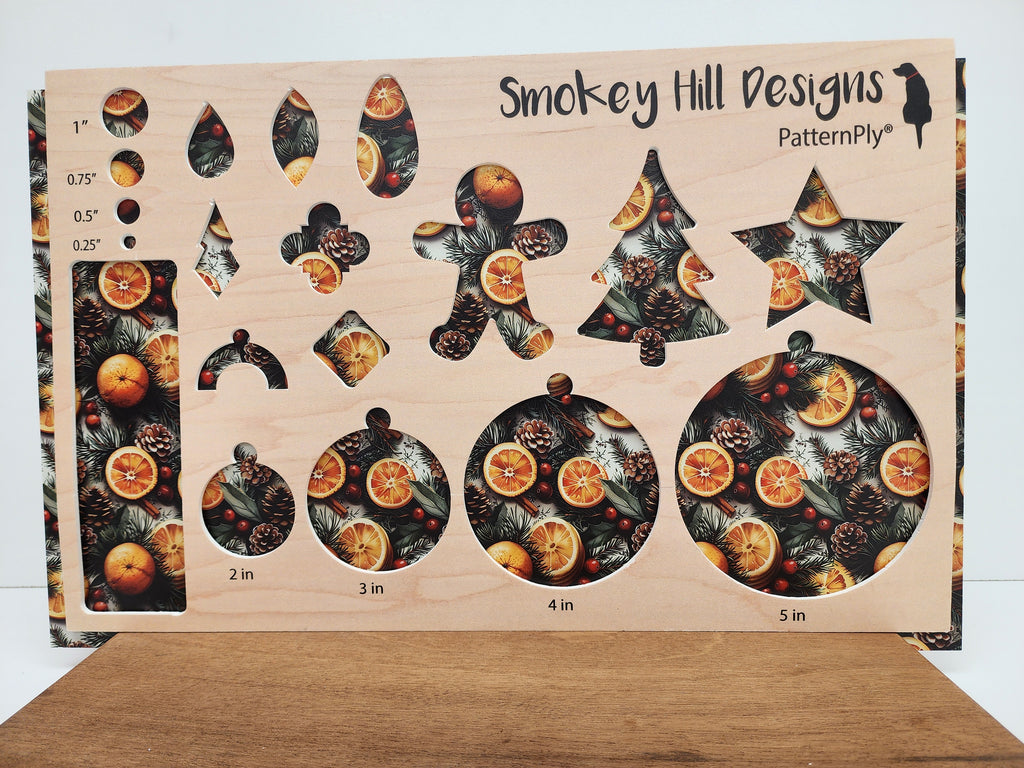 PatternPly® Full Coverage Christmas Oranges and Pinecones product photo 2