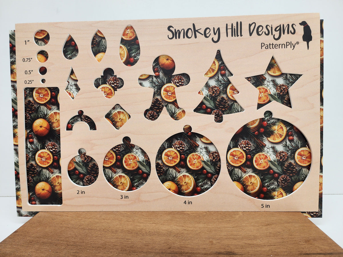 PatternPly® Full Coverage Christmas Oranges and Pinecones product photo 2