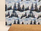 PatternPly® Full Coverage Stained Glass Snowy Hills sheet showing the pattern