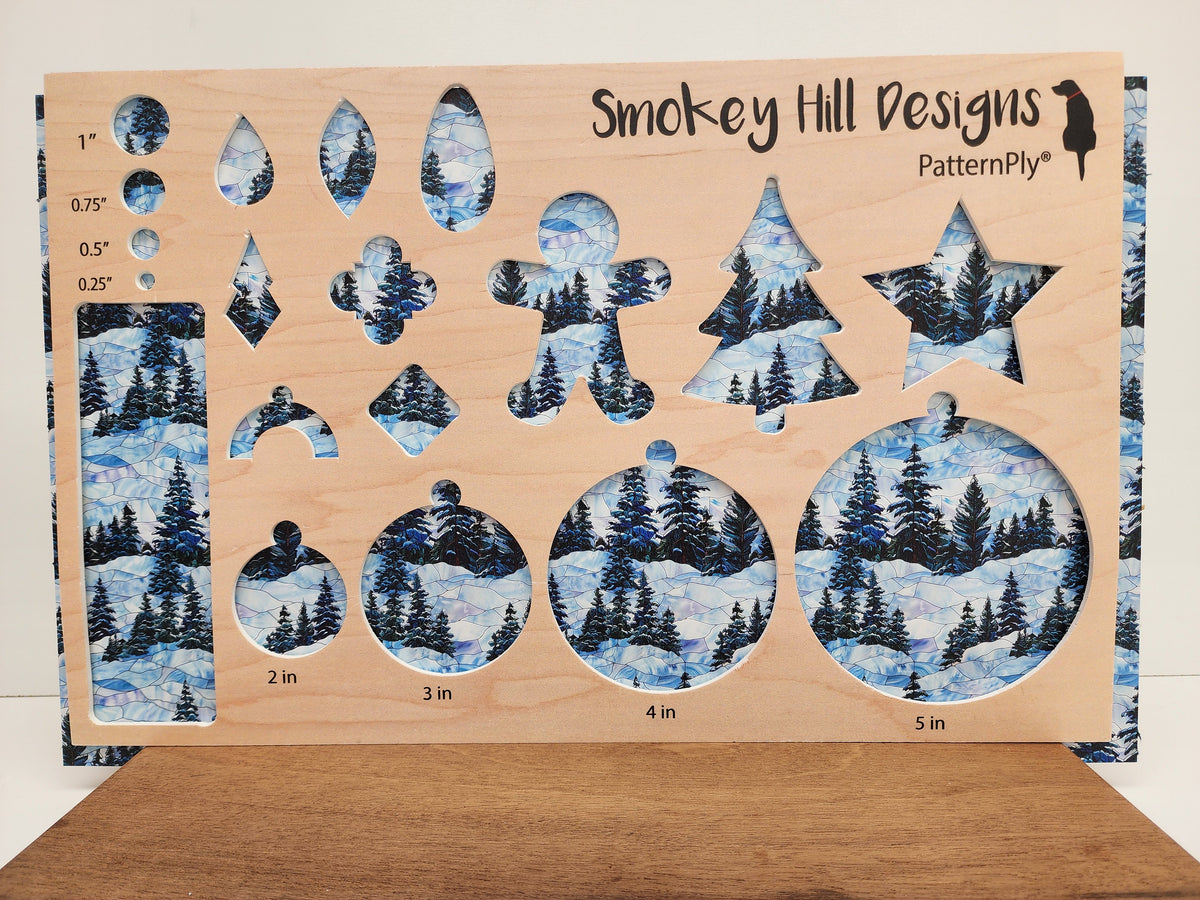PatternPly® Full Coverage Stained Glass Snowy Hills product photo 2