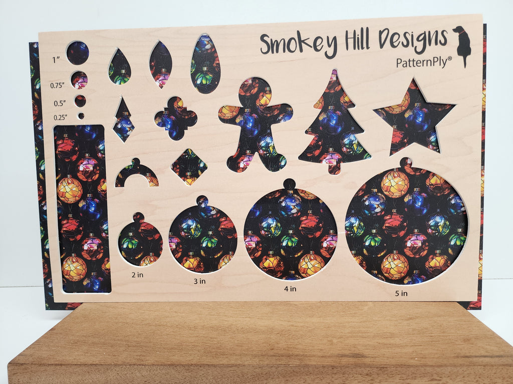 PatternPly® Full Coverage Stained Glass Tree Ornaments product photo 2