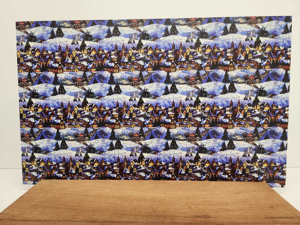 PatternPly® Full Coverage Stained Glass Winter Village product photo 3
