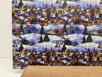PatternPly® Full Coverage Stained Glass Winter Village sheet showing the pattern