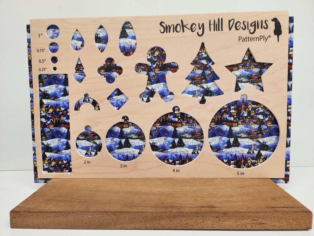 PatternPly® Full Coverage Stained Glass Winter Village product photo 2