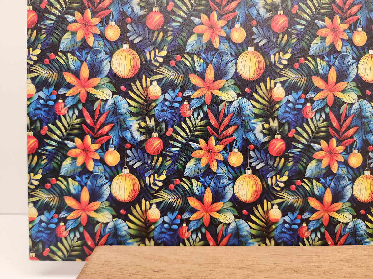 PatternPly® Full Coverage Tropical Decorations sheet showing the pattern