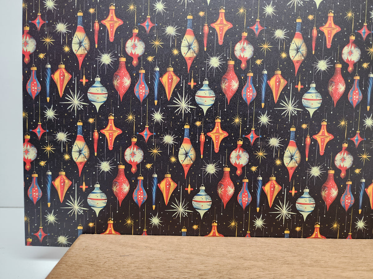 PatternPly® Full Coverage Vintage Christmas Decorations sheet showing the pattern