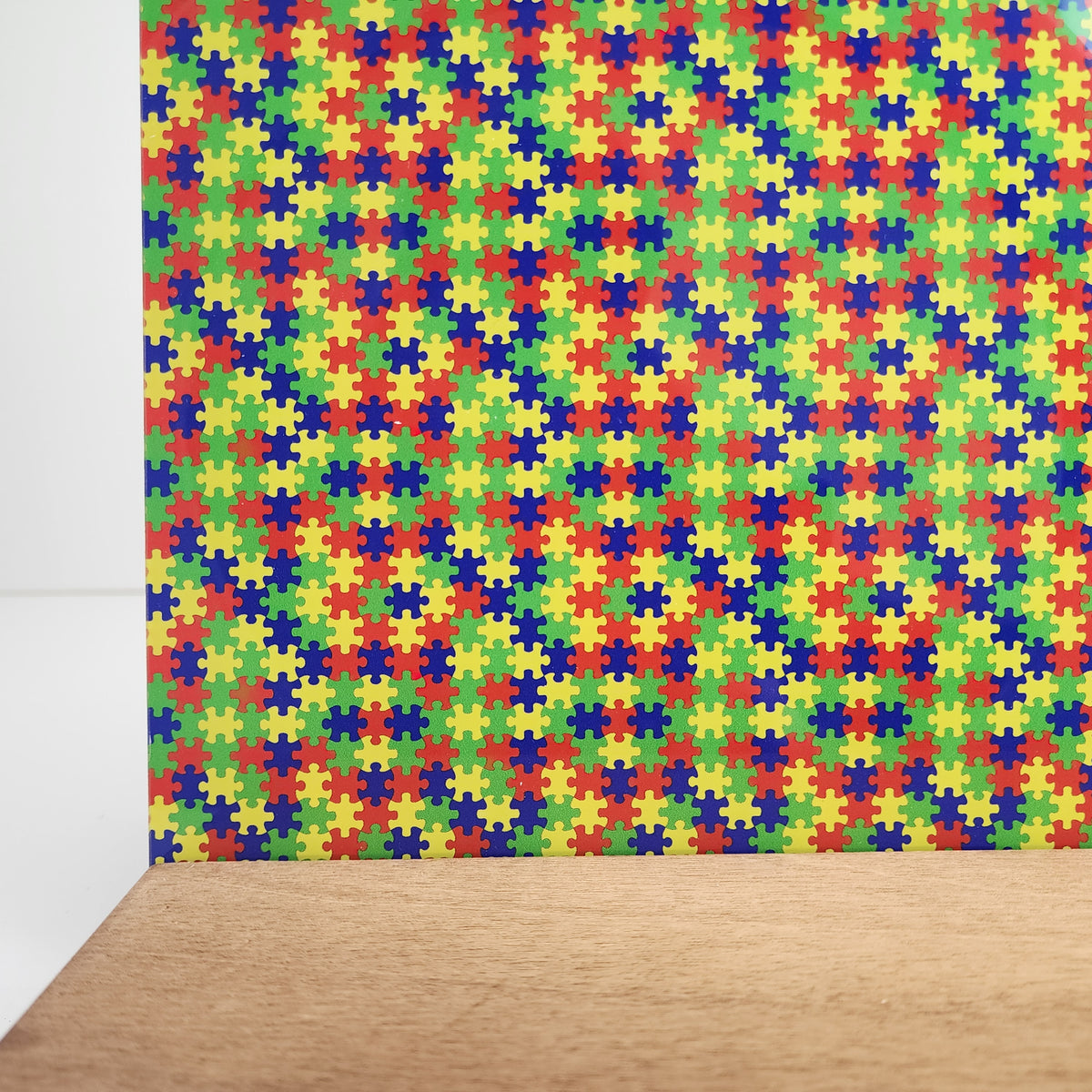 PatternPly® Full Coverage Mini Rainbow Puzzle sheet showing the pattern