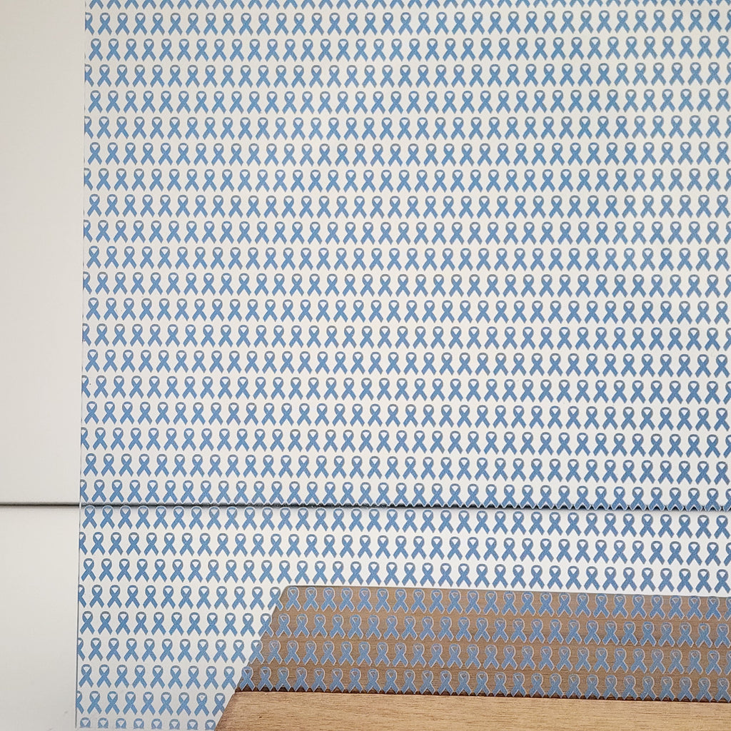 PatternPly® Scattered Mini Light Blue Ribbons sheet showing the pattern