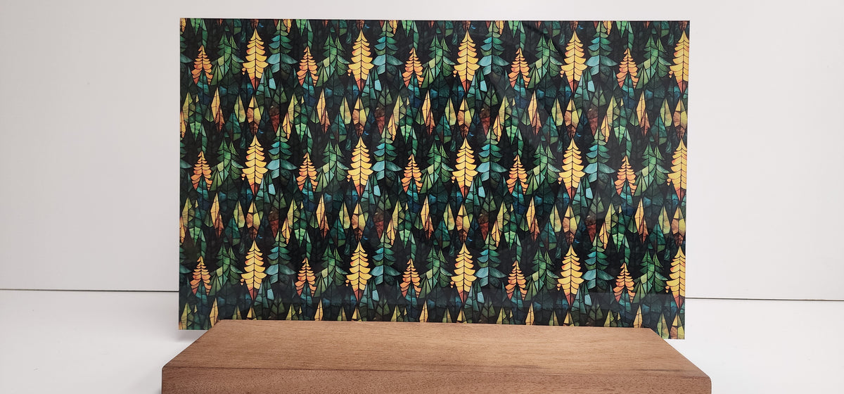 PatternPly® Full Coverage Stained Glass Geometric Forest product photo 3