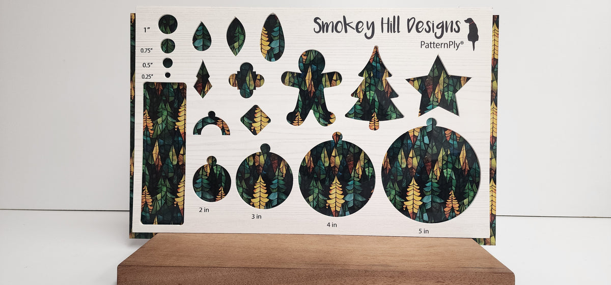 PatternPly® Full Coverage Stained Glass Geometric Forest product photo 2