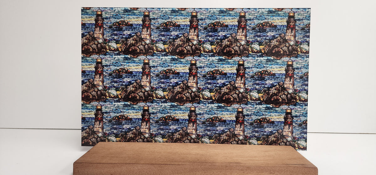 PatternPly® Full Coverage Rocky Lighthouse Stained Glass product photo 3