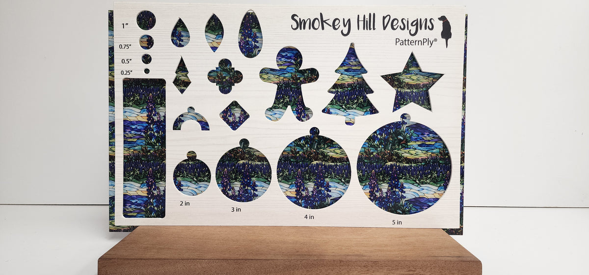 PatternPly® Full Coverage Stained Glass Bluebonnet Sky product photo 2
