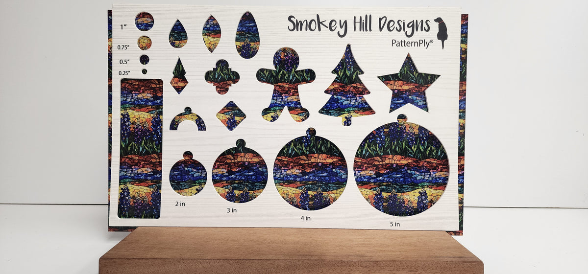 PatternPly® Full Coverage Stained Glass Bluebonnet Hills product photo 2