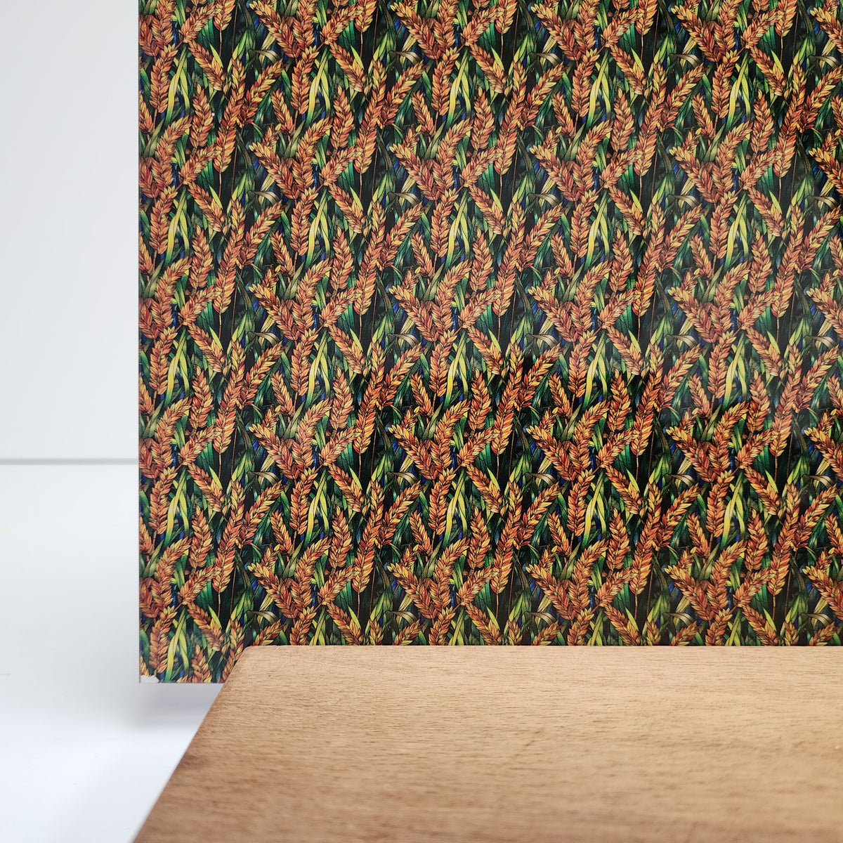 PatternPly® Full Coverage Micro Stained Glass Wheat sheet showing the pattern