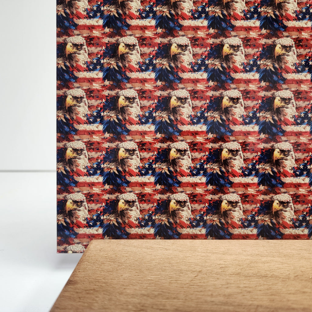 PatternPly® Full Coverage American Flag Eagle Mini sheet showing the pattern