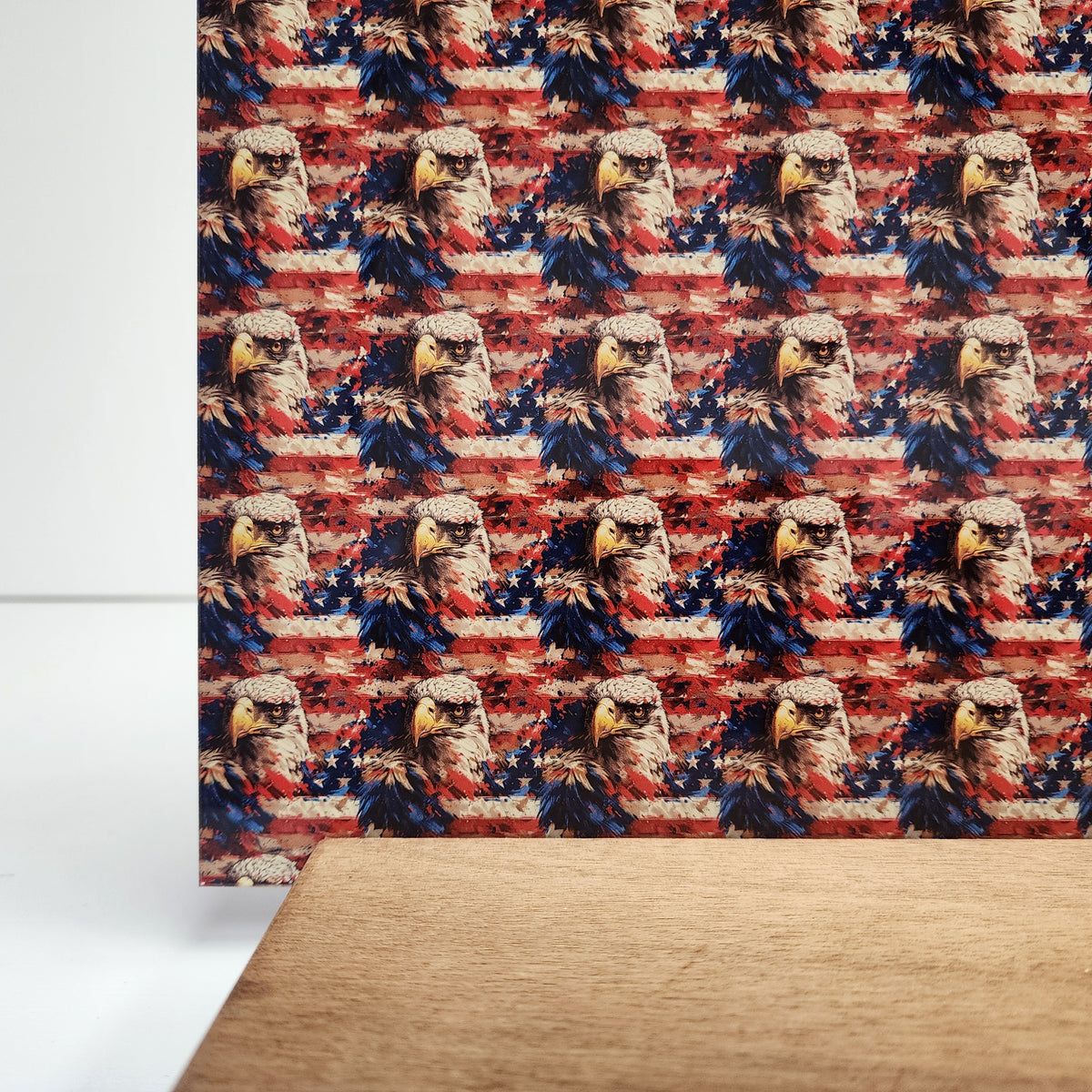 PatternPly® Full Coverage American Flag Eagle Mini sheet showing the pattern