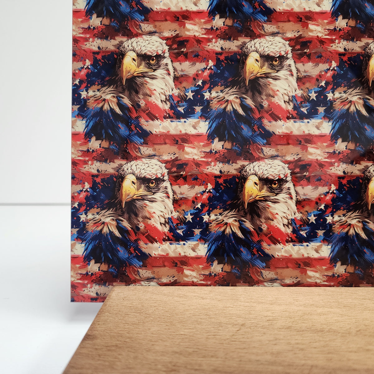 PatternPly® Full Coverage American Flag Eagle Large sheet showing the pattern