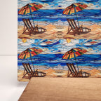 PatternPly® Full Coverage Stained Glass Beach Chair sheet showing the pattern