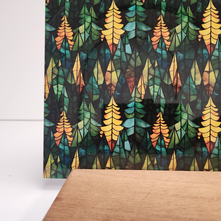 PatternPly® Stained Glass Geometric Forest