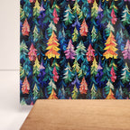 PatternPly® Full Coverage Stained Glass Colorful Forest sheet showing the pattern