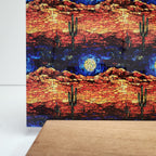 PatternPly® Full Coverage Stained Glass Desert Sunset sheet showing the pattern