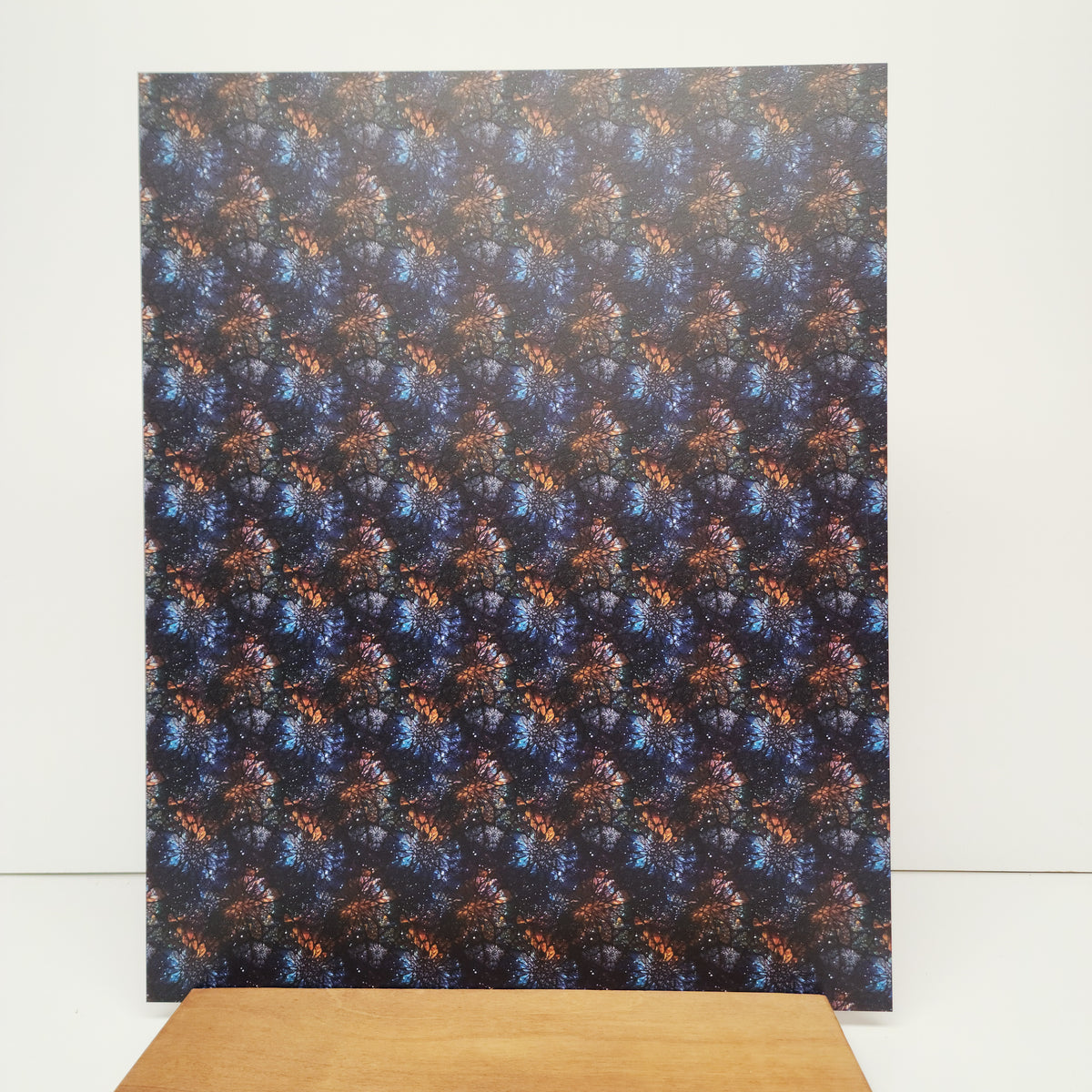 PatternPly® 19x24" Abstract Winter Colors Stained Glass Original Scale sheet showing the pattern
