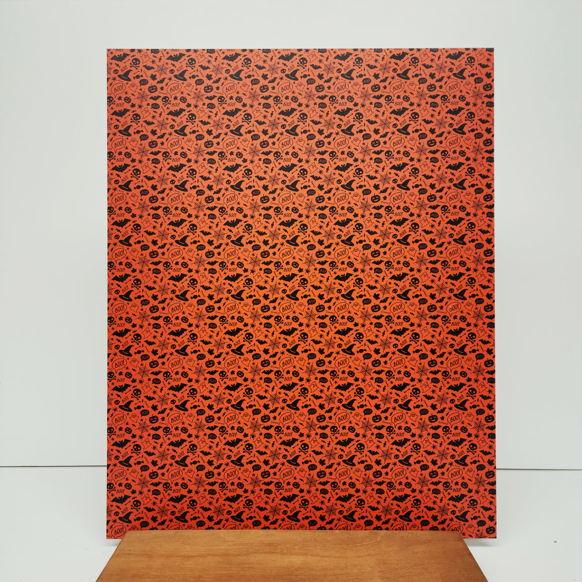 PatternPly® 19x24" Orange Halloween Original Scale sheet showing the pattern