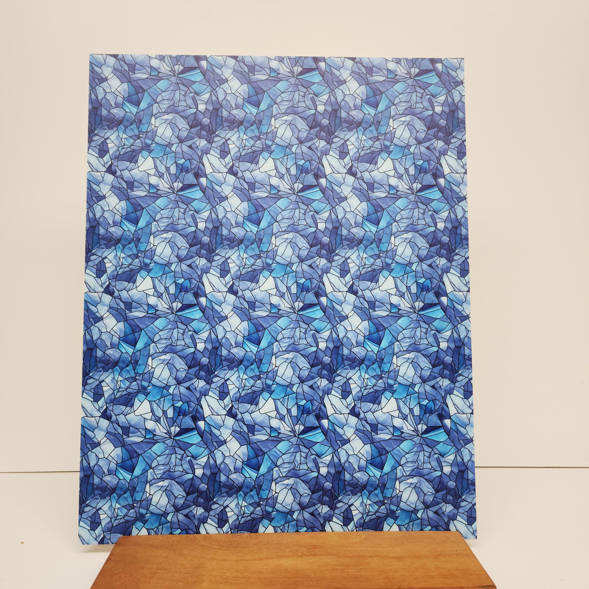 PatternPly® 19x24" Icy Stained Glass XL Scale sheet showing the pattern
