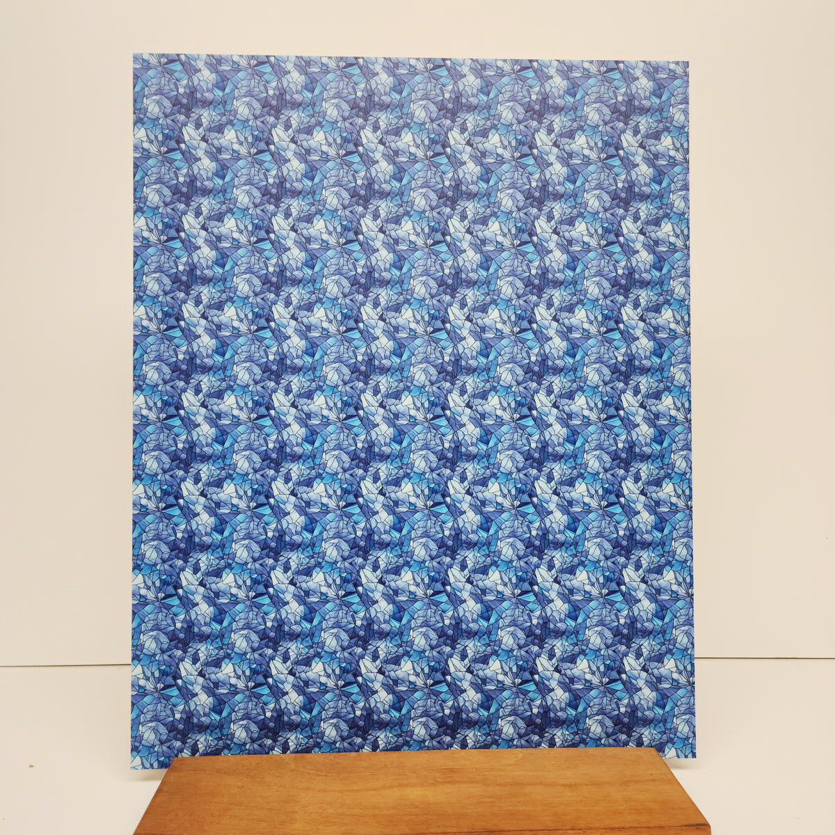 PatternPly® 19x24" Icy Stained Glass Original Scale sheet showing the pattern
