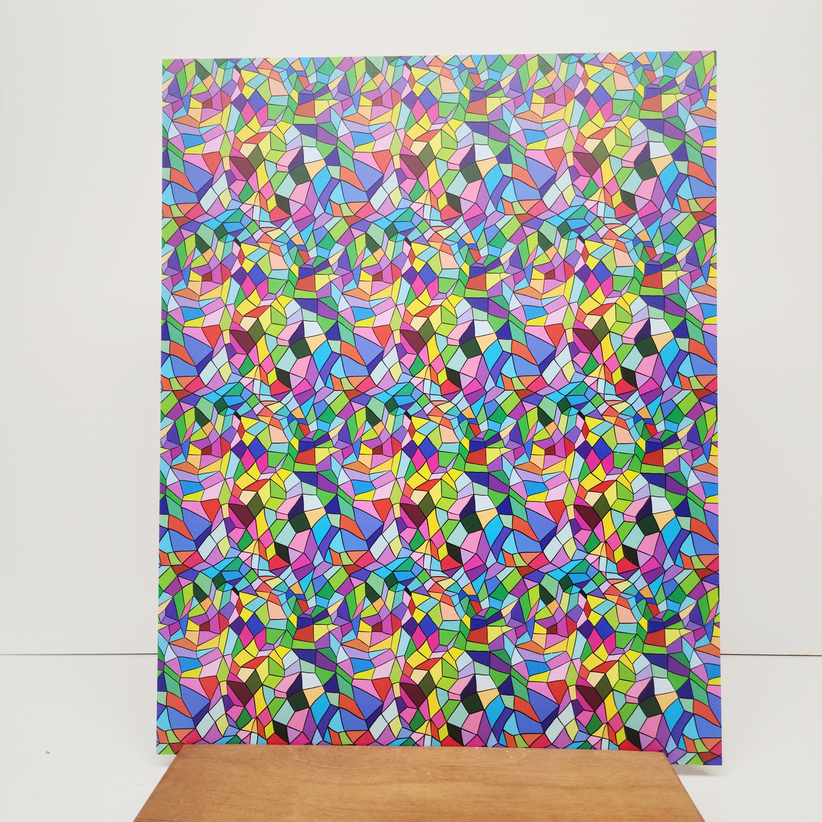 PatternPly® 19x24" Pastel Stained Glass XL Scale sheet showing the pattern