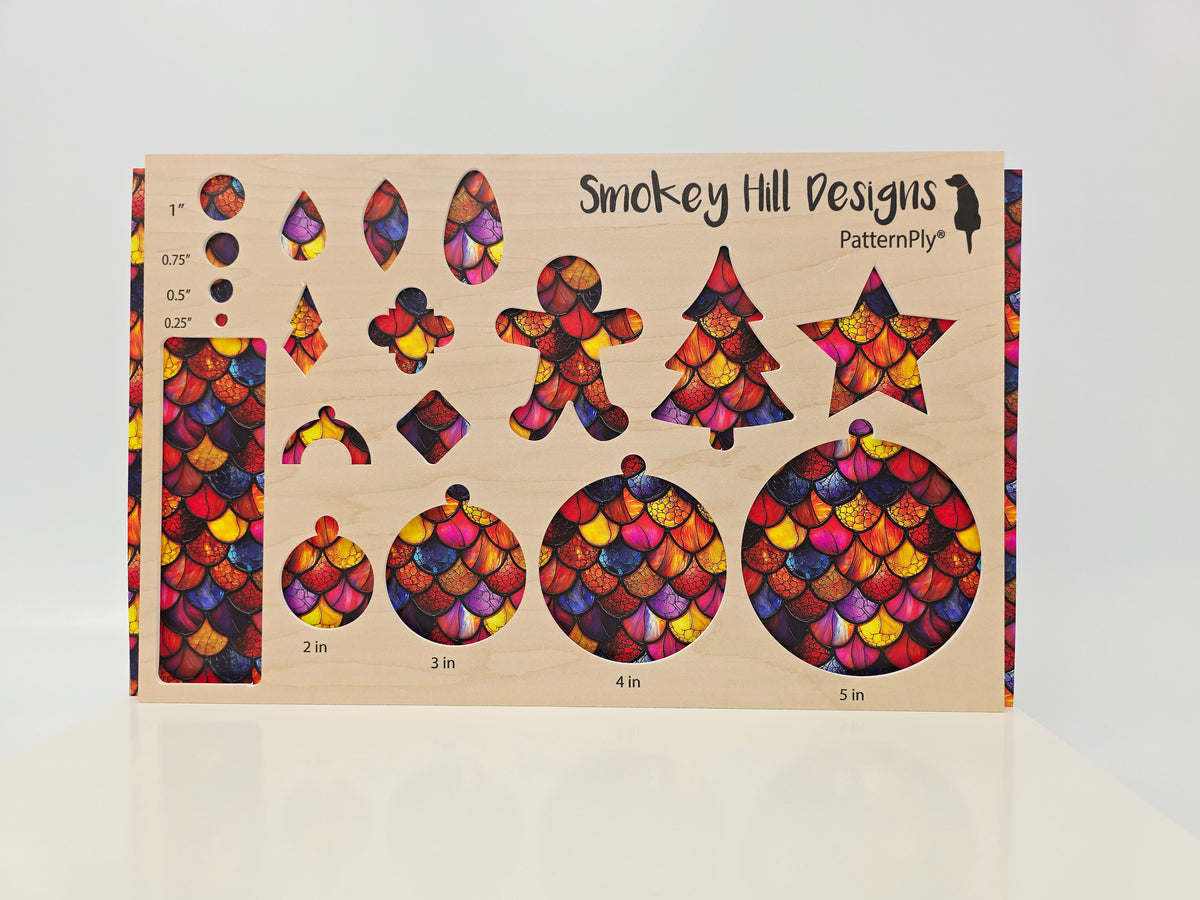 PatternPly® Full Coverage Stained Glass Sunset Mermaid Scales product photo 3