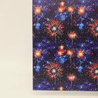 PatternPly® Full Coverage Watercolor Fireworks sheet showing the pattern