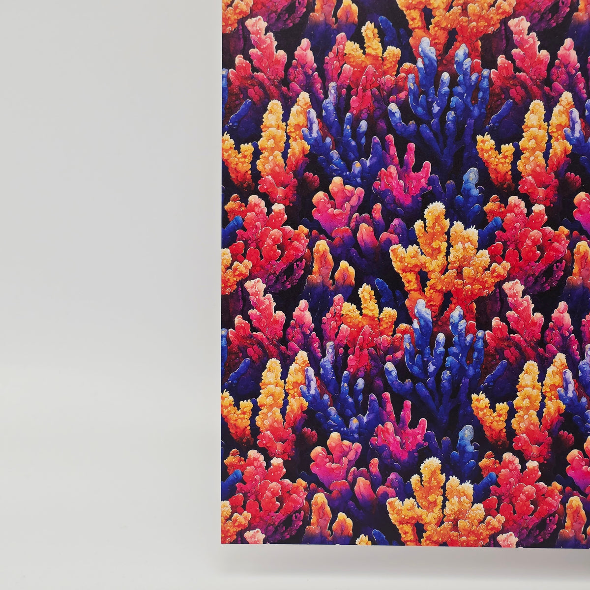 PatternPly® Full Coverage Bright Coral Reef sheet showing the pattern