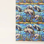 PatternPly® Full Coverage Manatees and Sea Grass sheet showing the pattern