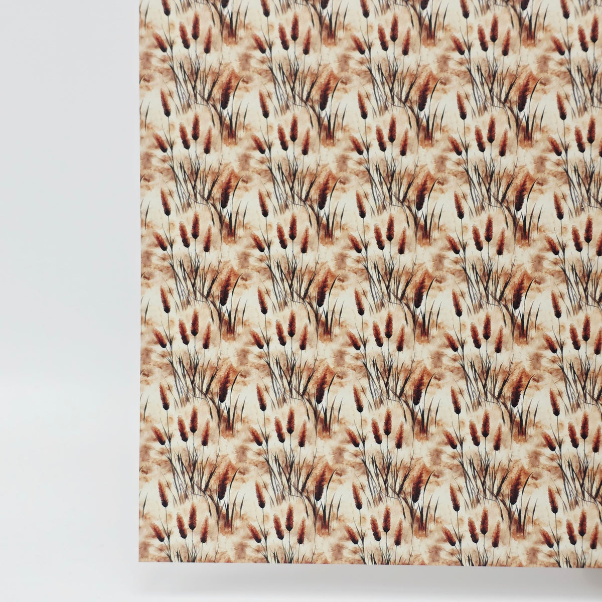PatternPly® Full Coverage Rustic Cattails sheet showing the pattern