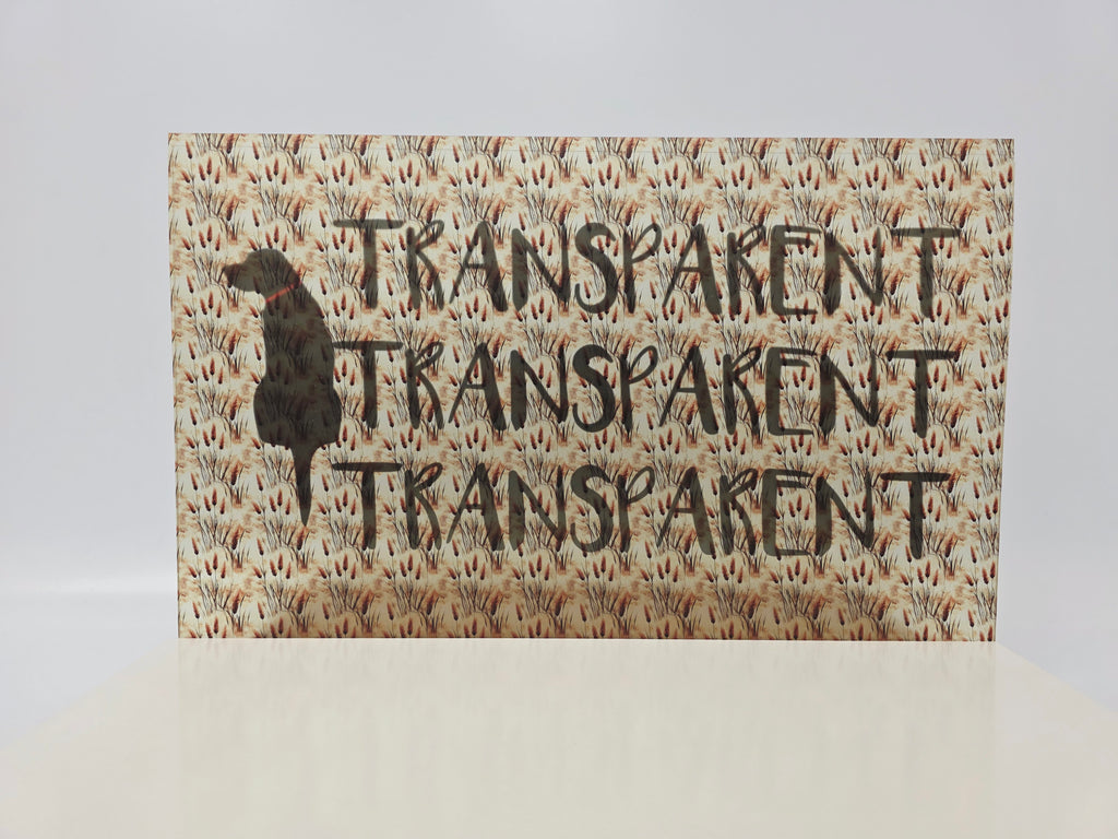 PatternPly® Transparent Rustic Cattails sheet showing the pattern