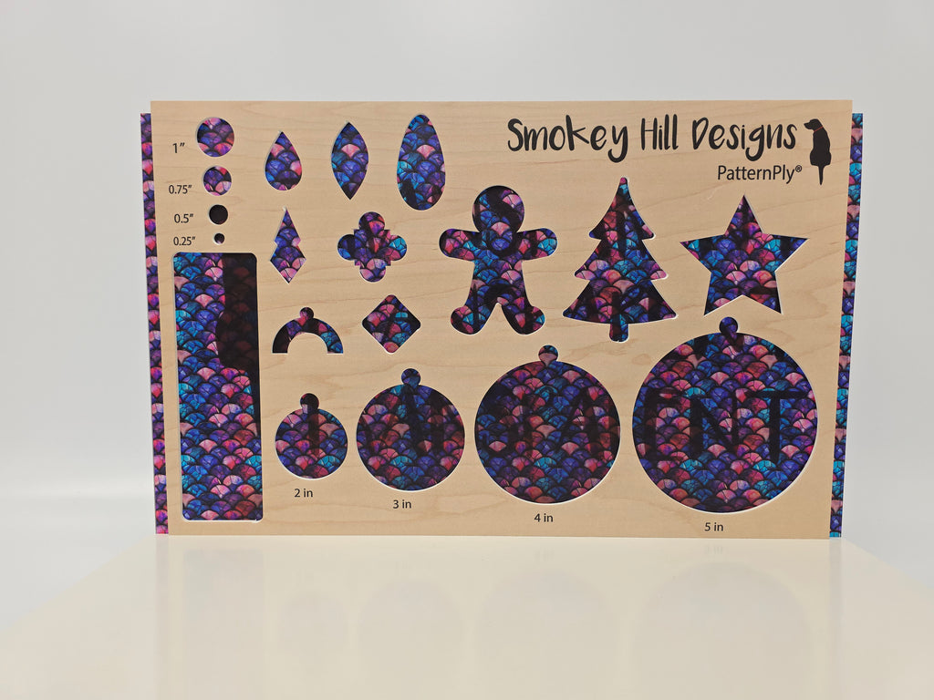 PatternPly® Transparent Mini Stained Glass Pink and Blue Mermaid Scales product photo 3